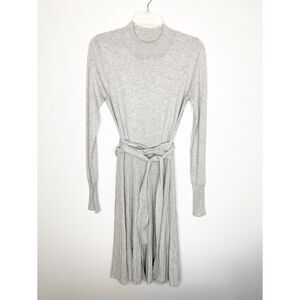 Patty Boutik Sweater Dress Fit And Flare Light Gray Dress Size Large